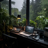 Meditación En El Balneario - Lluvia Binaural para la Calma Zen