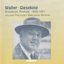 Piano Recital: Gieseking, Walter - BEETHOVEN, L. van / SCHUMANN, R. / BACH, J.S. (Gieseking Broadcas