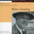 Piano Recital: Gieseking, Walter - BACH, J.S. / BEETHOVEN, L. van / SCHUBERT, F. / SCHUMANN, R. (Pub