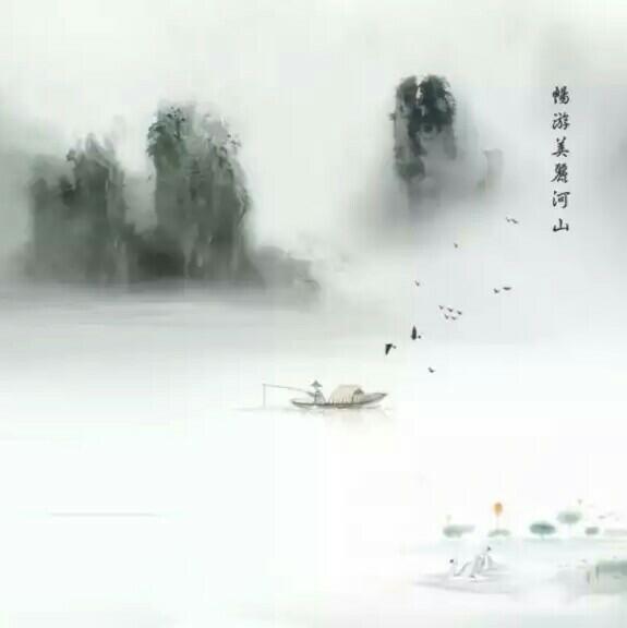 隐约国画古典背景图|隐约国画古典背景图免费下载