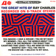 The Great Hits Of Ray Charles Recorded On 8-Track Stereo (US Release)