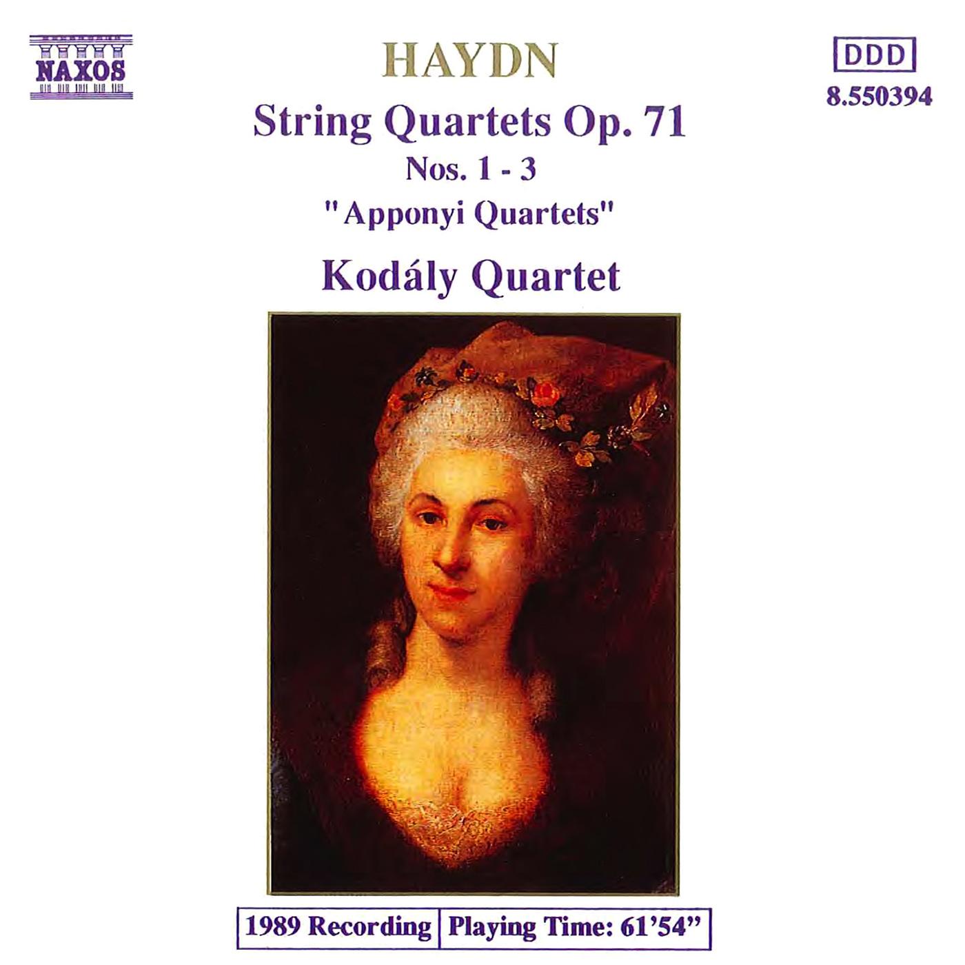 HAYDN: String Quartets Op. 71, Apponyi Quartets专辑