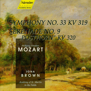 MOZART: Symphony No. 33 / Serenade No. 9