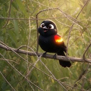 In The Cottonwood Sway A Blackbird Plays