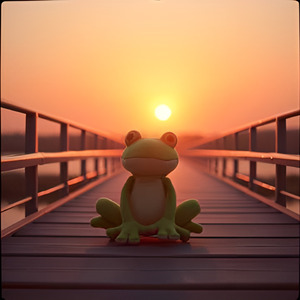 カエルと共に歩く