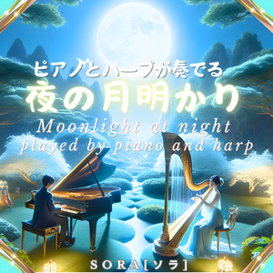 ピアノとハープが奏でる夜の月明かり