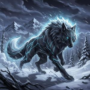 Волк в беге