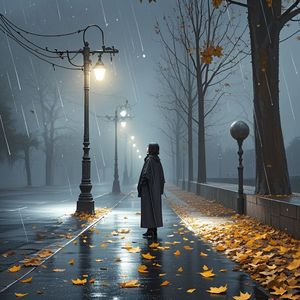 深秋的雨-默待