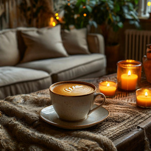 Она пьёт кофе по утрам