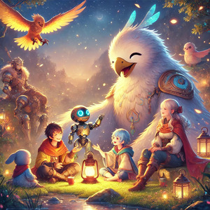 幻想的な世界での和やかなひと時