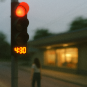 四点半的信号灯还亮着