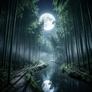 月夜の竹林