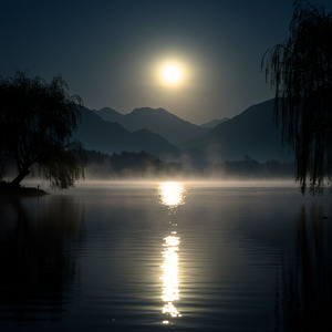 Moon Reflected on the Water