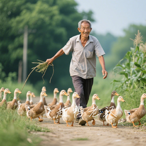 赶鸭老汉