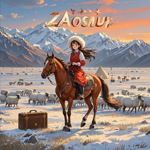 雪原上的红
