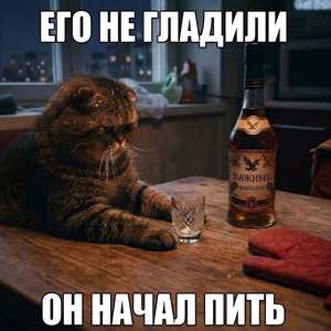 его не гладили он начал пить