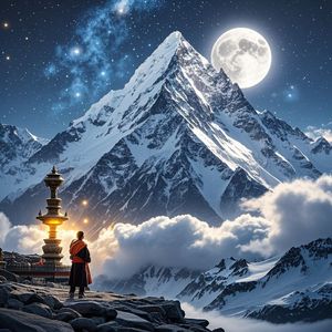 雪山之夜-洛擎宇