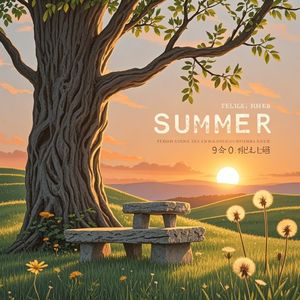 老槐树下的夕阳