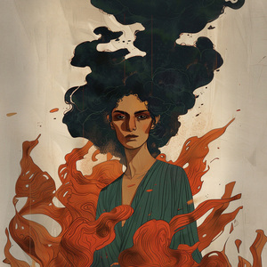 fire and coal
