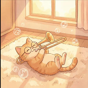 幸せな猫のあくび