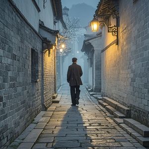 巷口灯影