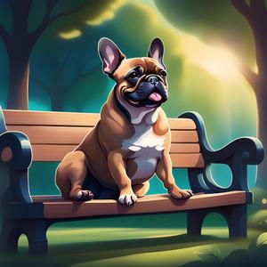 French bulldog spends a leisurely afternoon