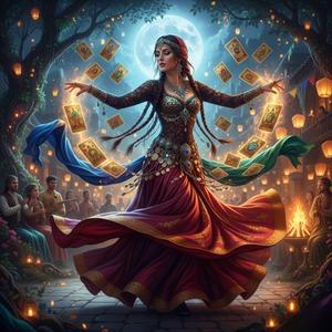 Pombogira Cigana Mirtha (gira no meio do salão)