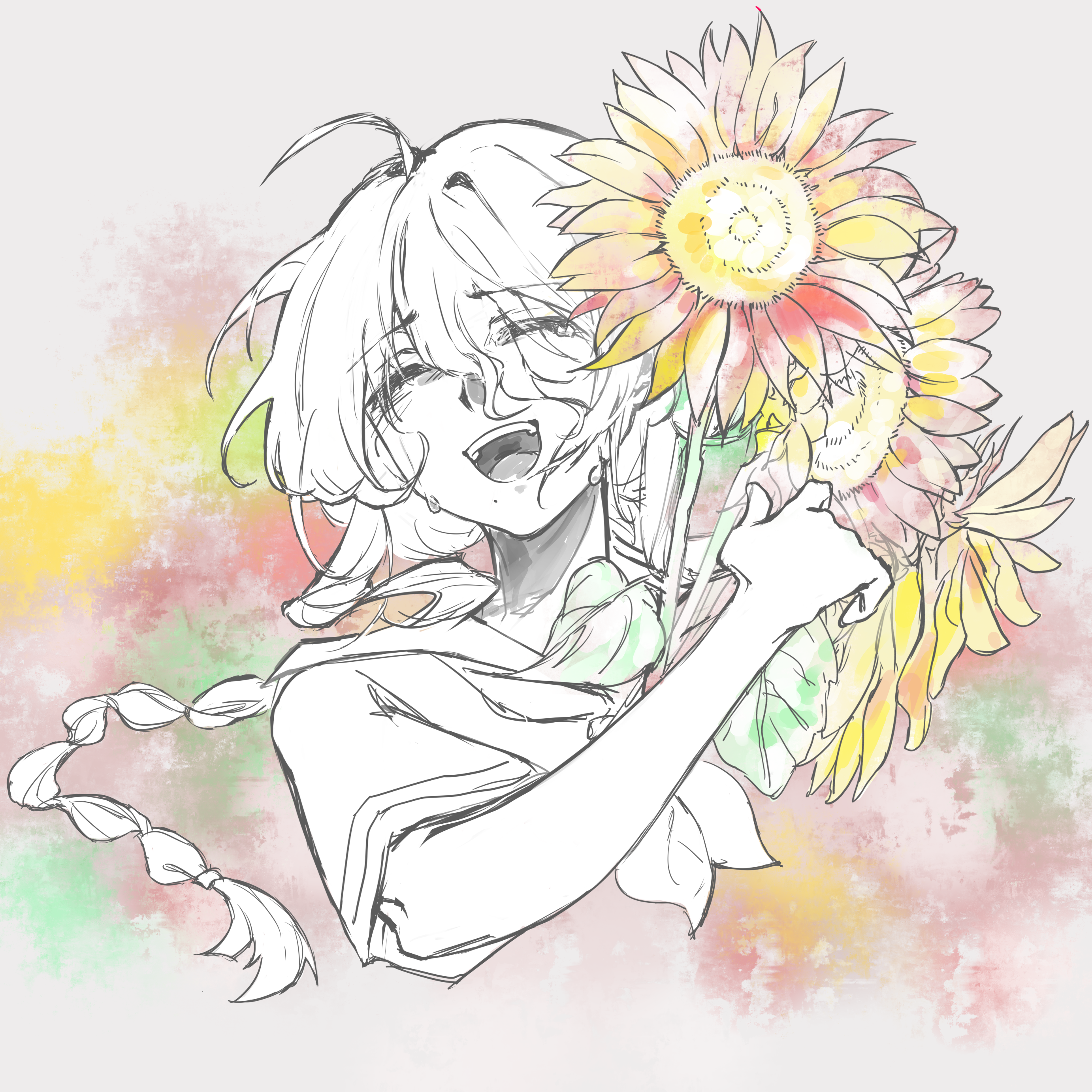 绛色向日葵
