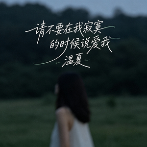 请不要在我寂寞的时候说爱我