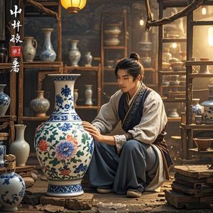 青花待缘-元亨利贞