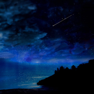 きらり光った流れ星は、静かに世界を包む。