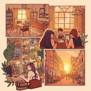 放課後、図書室の窓辺にて。