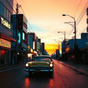 東京の夕焼けの光