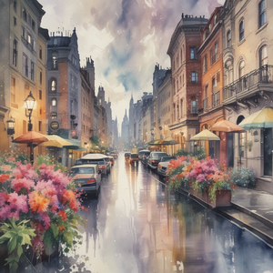 雨落窗边 by @thinkcat