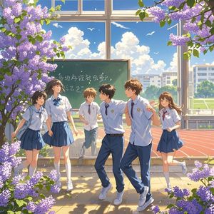 丁香漫舞的课间-青山绿水