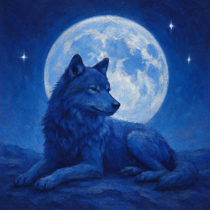 こたつで眠るウルフ