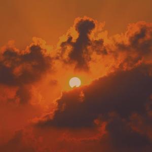 夕阳下