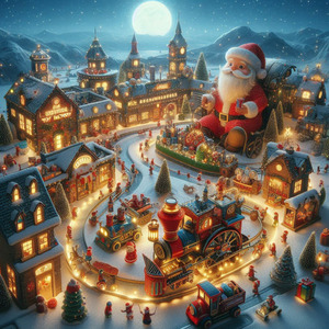 サンタとトナカイ一致団結エイエイオー