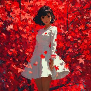 もみじ、ひらひら