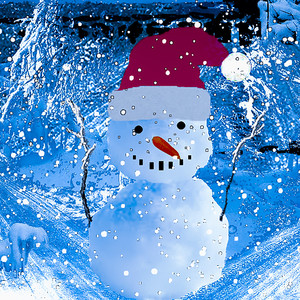 Blue White Snow