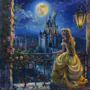 月明かりのバルコニー