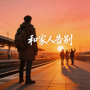 和家人告别
