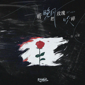 听晚风把玫瑰吹碎
