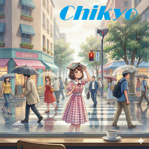 ブック・アンブレラと雨の街