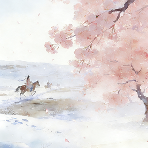 披雪觅桃花