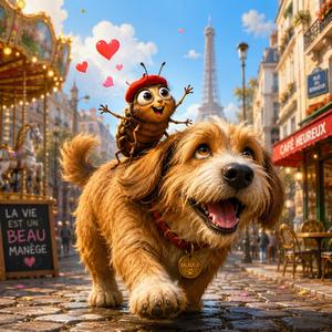 La puce amoureuse du chien