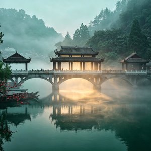 雾漫沱江