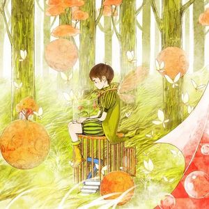 脚印被晚霞融化