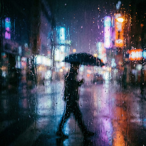 雨のシルエット