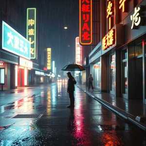 淋雨的人